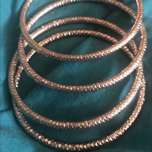 Set of 4 Silver Bangles